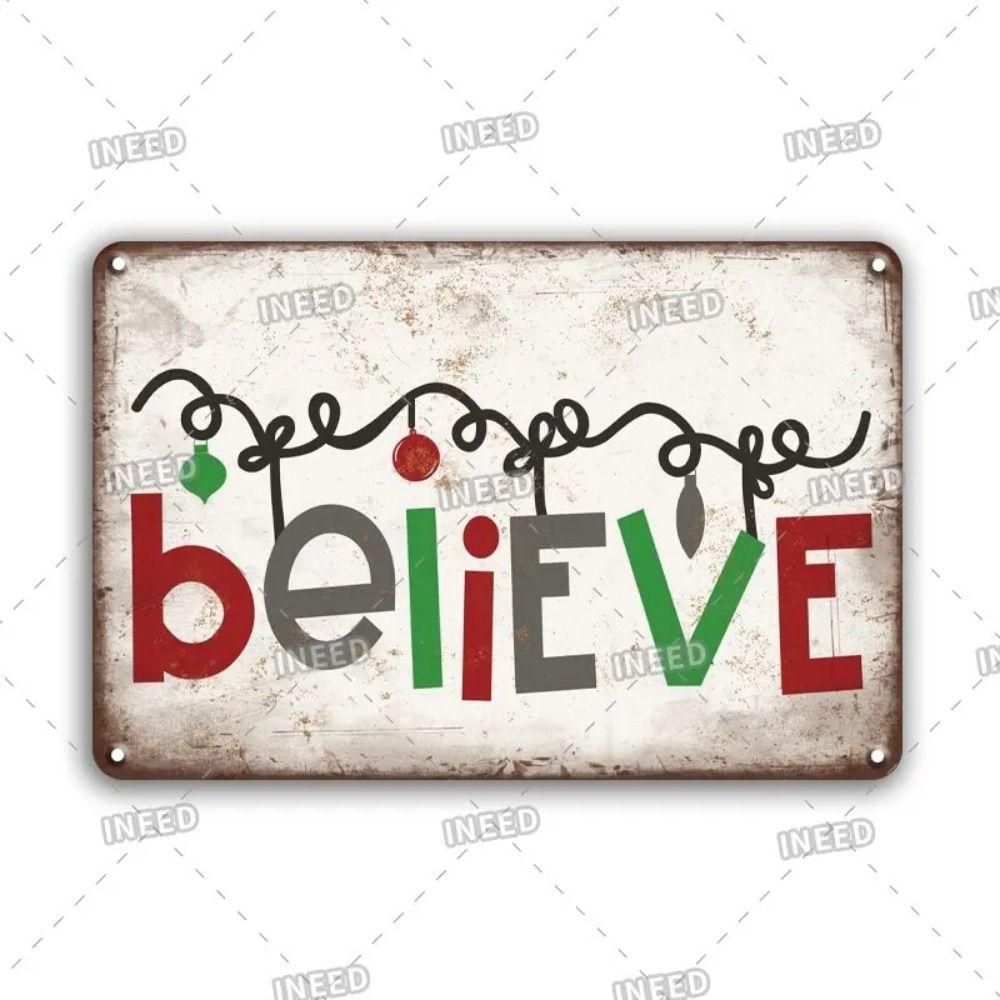 Lustiges Weihnachtsmann-Blechschild Poster-Stil Wanddeko 20x30cm