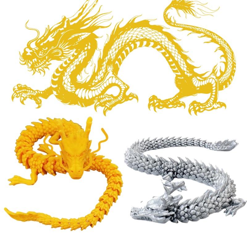 Kreatives Modellhandwerk eines chinesischen Drachen mit beweglichen Gelenken
