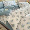 A-Class Double-Layer Yarn Floral Bedding Set Bubble Cotton Skin Friendly Summer Duvet Cover Sets Ins Soft Bed Linens for Home