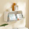 Wall-mounted Compartment Cosmetic Storage Box, Cosmetics Makeup Remover Cotton Swab Pad Storage Box, Bathroom Finishing Box