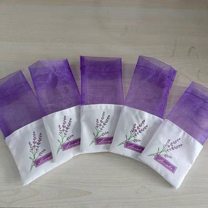 Sacchetto Vuoto per Lavanda – Tasca per Mazzo di Fiori Secchi in Rete Trasparente, Cotone e Lino Portamonete.