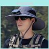 Outdoor Sun Protection Fan Hat With Wide Brim And Waterproof Nylon For Summer Fishing And Hiking