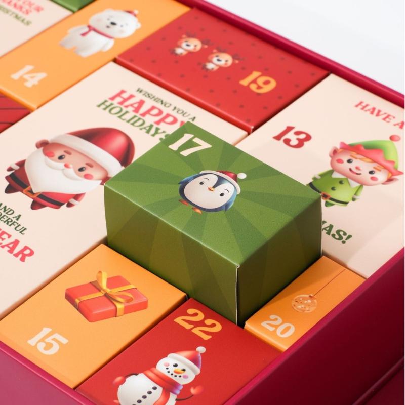 Christmas Advent Countdown Calendar Box 12Days Empty Gift Boxes Diy Christmas Empty Refillable Calendar Boxes For Xmas Gift