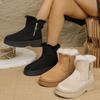 Cross-border Winter New Thick-soled Velvet Thickened Snow Boots Women's Side Zipper Warm Towel Short Boots Cotton Shoes