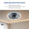 Smart Remote Control Ceiling Fan Light: Silent, Dimmable, E27 Screw, Integrated for Bedroom Lighting.