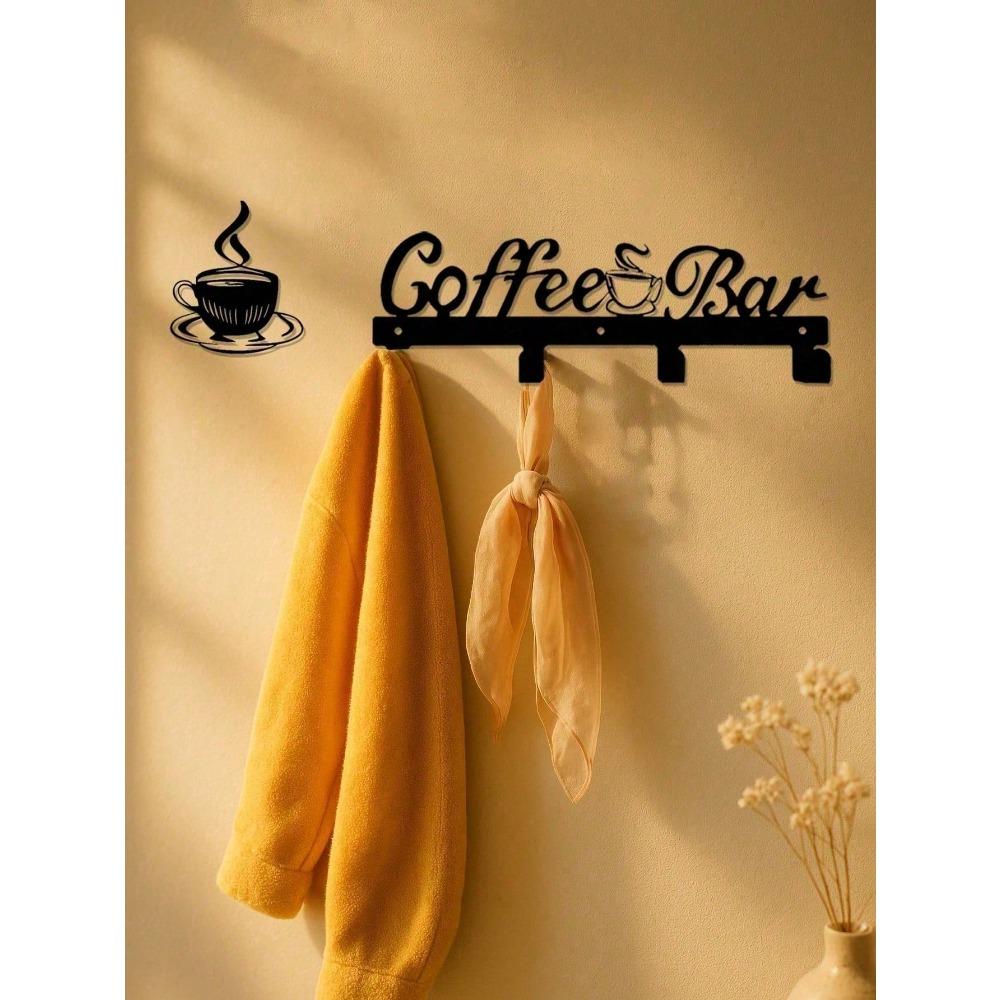 2-Pack Metal Mug Holder Wall Mount, Coffee Cup Rack for Kitchen, Farmhouse Rustic Organizer for Bathroom, Halloween Christmas Decor