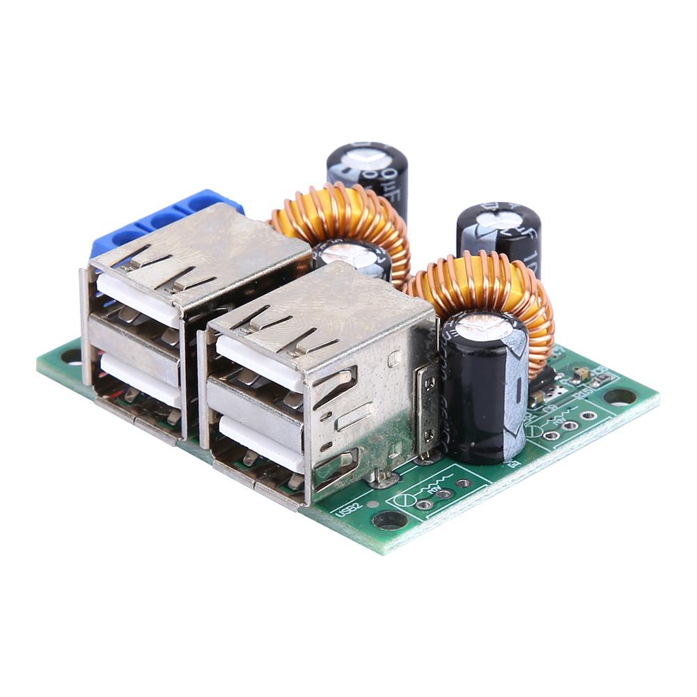 740V To 5V 3A 4 USB Interface Car Charger Buck Module Step Down Board