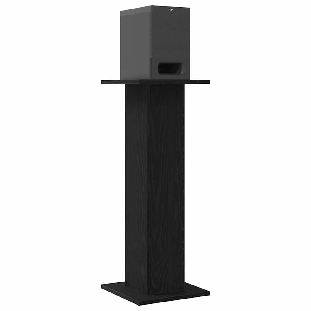 Speaker Stands 2 Pcs Black Oak Effect 30 X 30 X 80 Cm