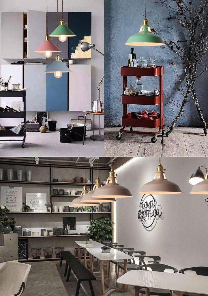 Black Wrought Iron Loft Retro Industrial Pendant Lamp for Bars, Restaurants, and Coffee Shops