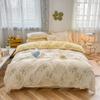 Pure Cotton Abraded Bedding Four-piece Set, Bed Sheet Quilt Cover, Dormitory Cotton Three-piece Set