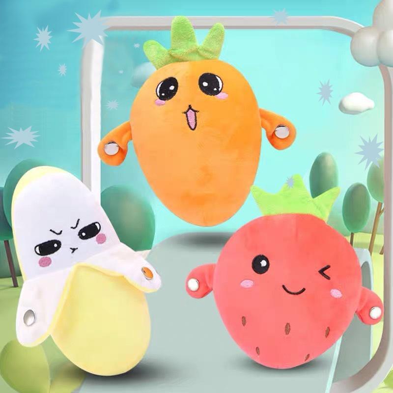 Electric Plush Sensory Toy Fruit Theme 16x8x18cm Flashing Lights And Sound Effects