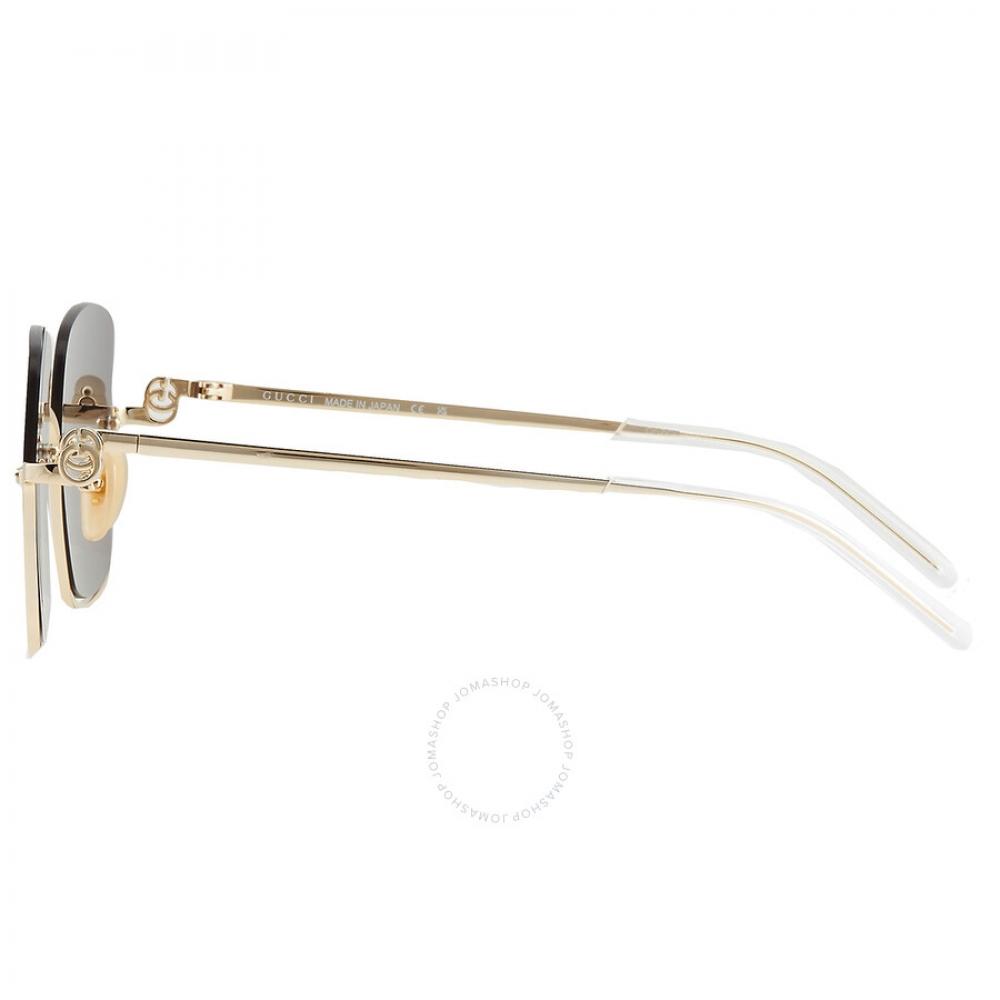 Gucci Óculos de sol femininos quadrados cinza Gg1279s 001 54