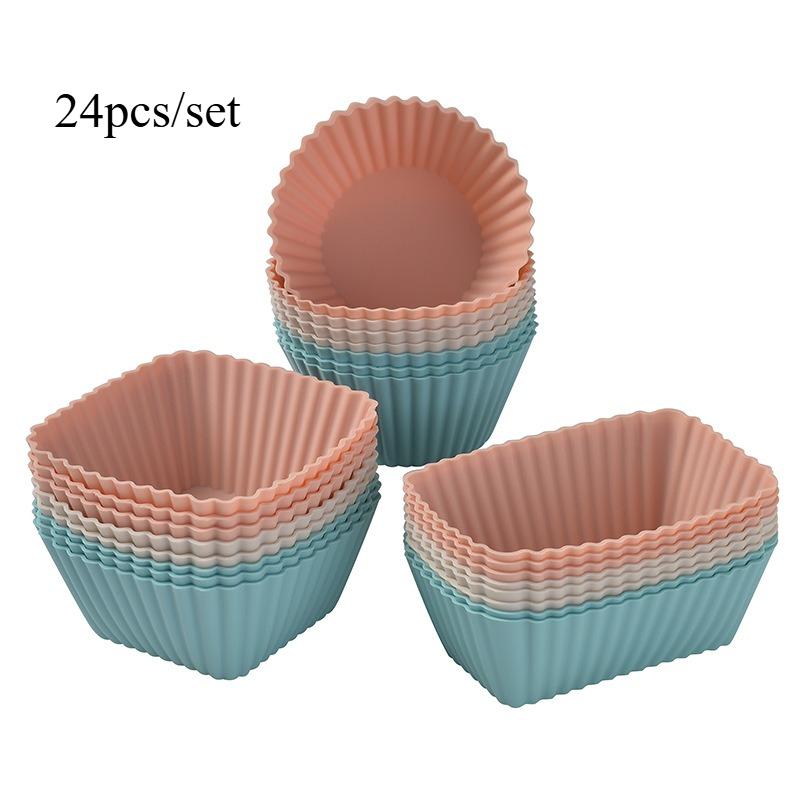 Silicone Reusable Cupcake Baking Cups Non-Stick Muffin Pastry Cake Liners Molds Sets
