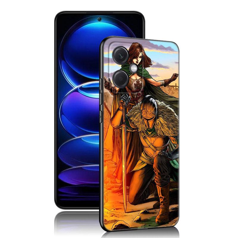 

Игровой черный силиконовый чехол для телефона Dark Souls для Xiaomi Redmi Note 10 11 11S 12 13 4G 8 9 11T Pro 5G Plus 8T 9S 10S 12S Redmi Note12 ProPlus