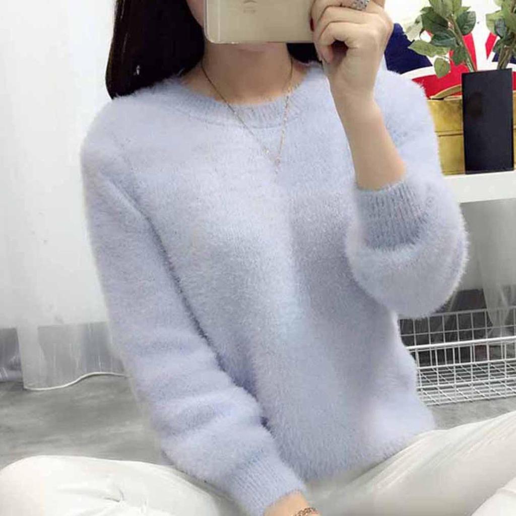 Women's Casual Long Sleeve Knitted Pollover