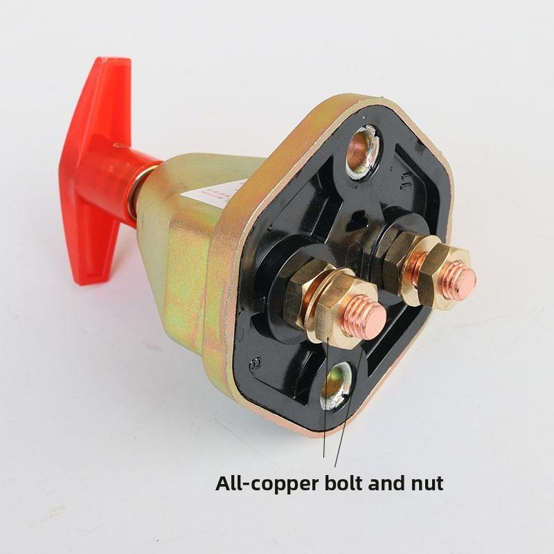 0-24V Battery Disconnect Switch Manual Control For Car Truck RV Anti Drain Device Gold Copper Parts Accessories