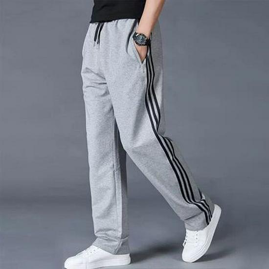 Men's Elastic Waist Straight Leg Plus Size Sports Pants