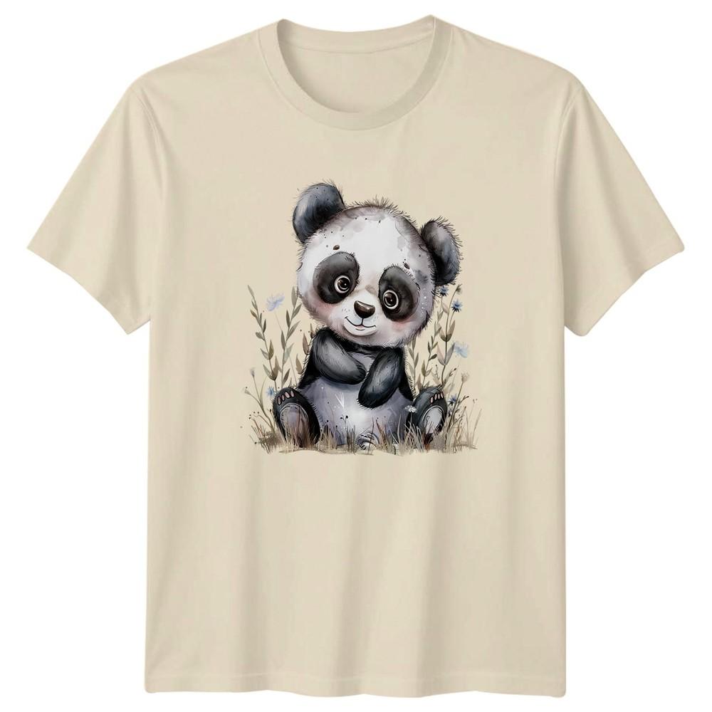 Baby Watercolor Panda Bear Sitting Unisexs TShirt Panda Animals Birthday