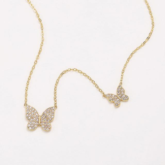 

Новое колье-чокер с бабочкой золотого цвета для женщин, темпераментные милые аксессуары для девочек, вечерние необычный подарок, новые модные украшения 36cm