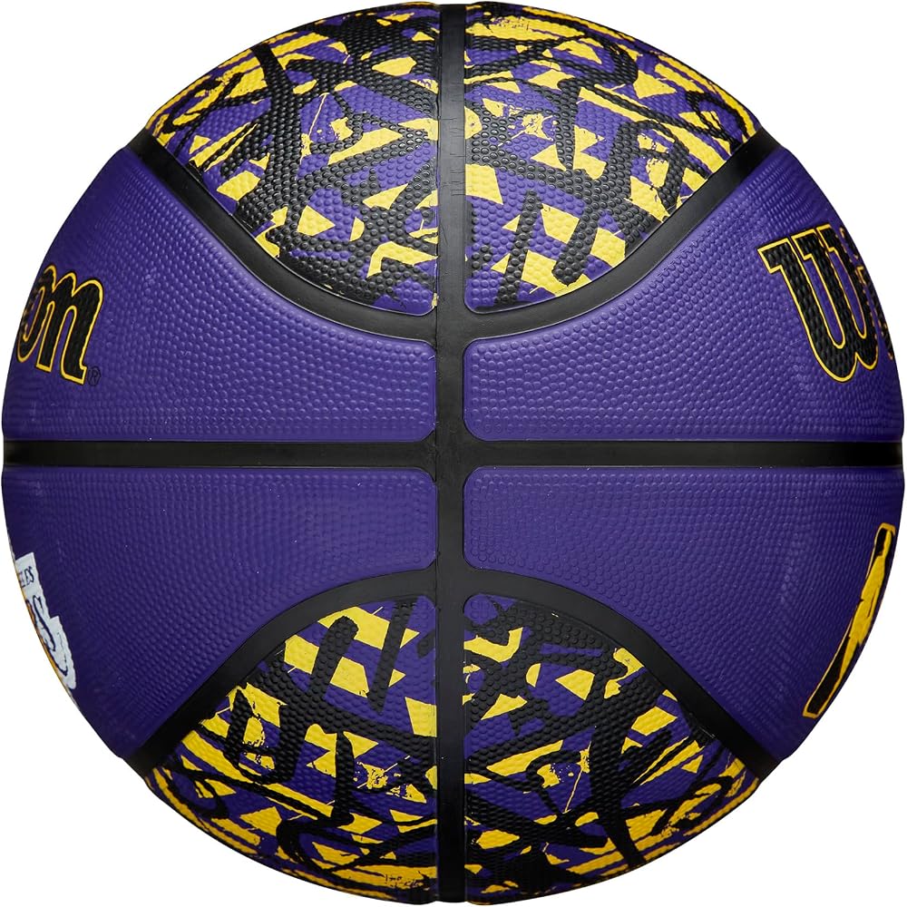 Wilson NBA Team Graffiti Los Angeles Lakers Basketball Size 7 Outdoor Diameter 24.5cm