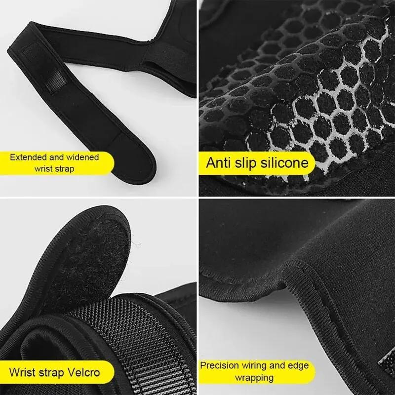 Half Finger Weight Training Gloves for Men Women Fitness Sports Wrist Palm Protector Gloves Anti-slip Gym Cycling Gloves Black