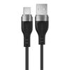 USB-A - USB-C 3A cable with magnetic organizer 1.2m - black