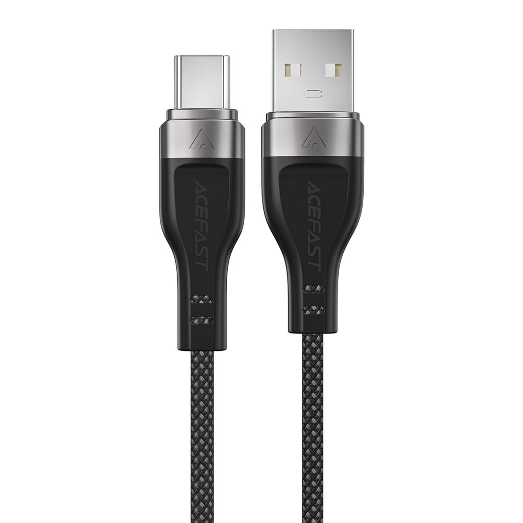 USB-A - USB-C 3A cable with magnetic organizer 1.2m - black
