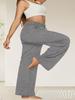 Plus Size Wide-Leg Straight-Leg Casual Pants with Pockets Women's Loose Drawstring Wide-Leg Pants
