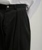 GNOK Cotton Double-Pleat Wide Pants [Black]