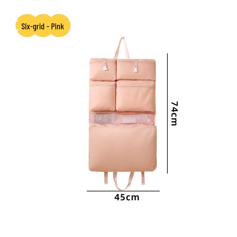 Wall-Mounted Multi-Compartment Travel and Home Storage Bag for Clothes & Underwear
