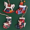 Hot Seller Gingerbread Man Rocking Horse Resin Pendant - Christmas Window Hanging Ornament