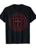 LocalDistressed Knights Templar Cross Seal of Soldiers TShirt Cotton TShirt Unisexs Tshirts for Summer Unisex AllSeason