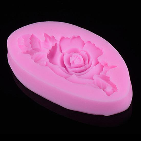 Practical Cake Use Colorfast Mold Easy To Shape Rose Flower