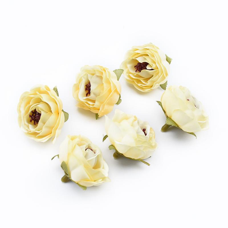 10 Stück Seidenrosen Köpfe Wand DIY Geschenke Süßigkeitenbox Hochzeit Heimdekoration Zubehör Scrapbooking Kunststoff Künstliche Blumen