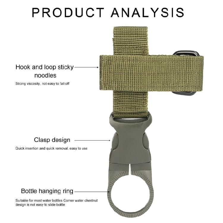 Webbing Strap for Backpack Belt Outdoor Camping Traveling Hanging Bottle Buckle Clip Water Bottles Holder Keychains Belt