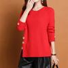Spring New Sweater Women's Knitted Sweater Crew Neck Fashion Loose Bottoming Shirt Versatile Top Women