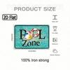 Metal Wall Poster Pool Zone Indicator Modern Pool Decor