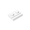 Non-Toxic Moc 10Pcs 3 Modified 1X2 With Door Rail Building Blocks Kit Plate Bricks Particle Puzzle Idea Toy Children Birthday Kid Gift