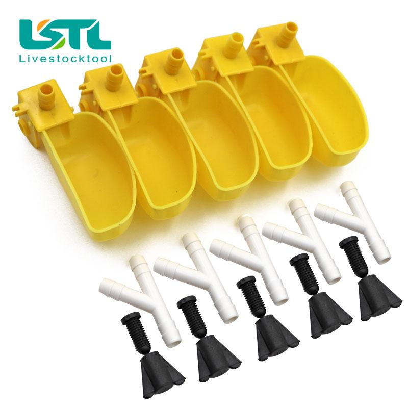 5 Pcs Bird Quail Dove Drinking Bowl Automatic Waterer Hanging Bowls Drinking Cup Bird Quail Feeding tools