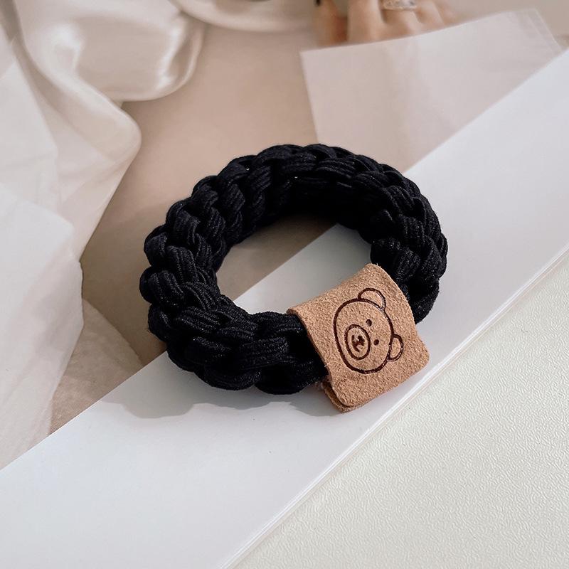 Korean Style Bear Elastic Thick Rubber Hair Tie for High Ponytails