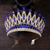 DIEZI 8 Colors Baroque Bridal AB Crystal Tiara Crown For Women Girls Wedding Party Queen Rhinestone Crown Hair Dress Accessories