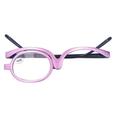 Magnifying Makeup Glasses Scratch Resistant Single Lens Flip Down Reading Glasses with Case for