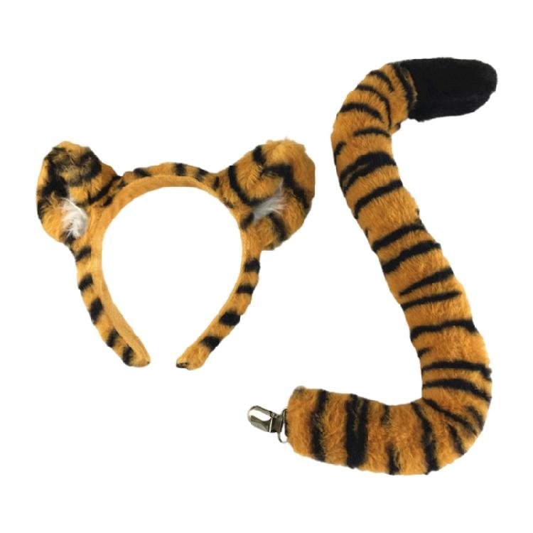 Stage Character Accessory with Plush Animal Print for Cosplay Outfits, Party Styling and Role-Play Wear Appeal