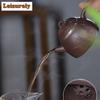 150ml Antique Yixing Purple Clay Teapot Handmade Silver Circle Qin Quan Pot Raw Ore Purple Mud Kettle With Strainer Zisha Teaset