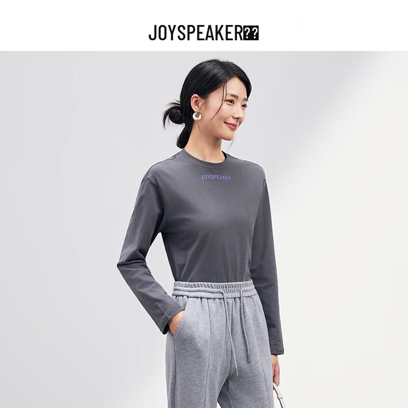 JOY SPEAKER 2025 Autumn Letter Print Long Sleeve T-Shirt S
