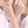 Letter Diamond Couple Ring Necklace for Men and Women, Fashionable Students, Collarbone Chain