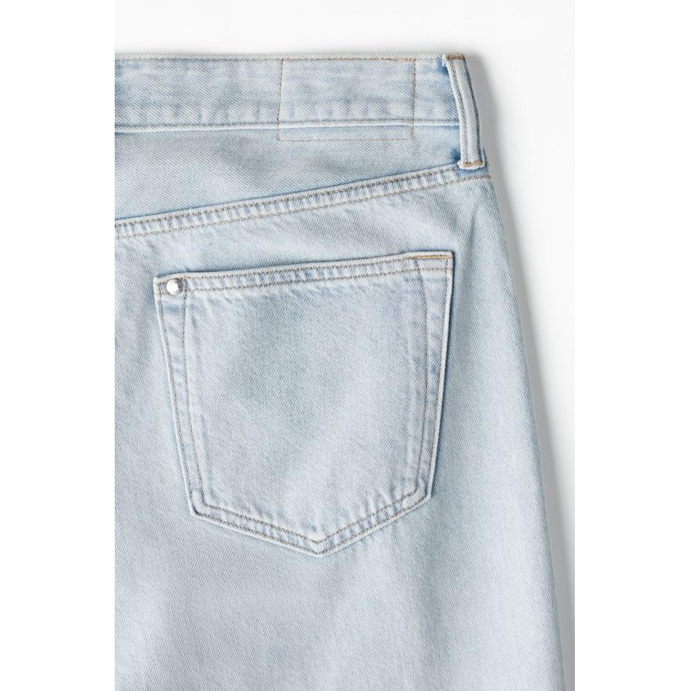 H M Loose Fit Jeans Pale deniM Blue