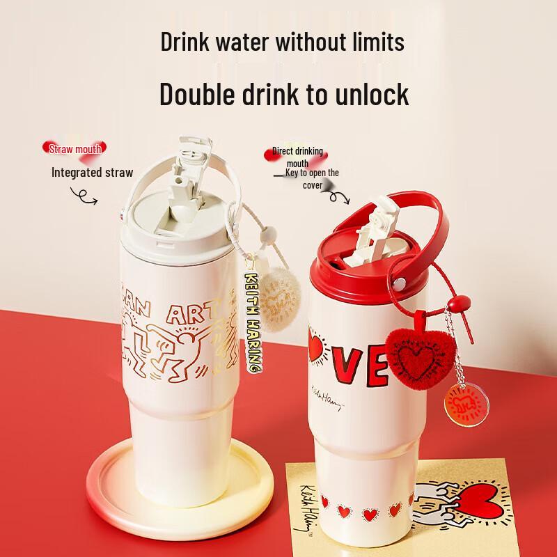 Gemi Keith Haring 820ML Insulated Straw Cup