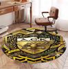 AEK Athens FC Pattern Round Rug, Indoor/Outdoor Mat, for Picnic, Gameroom, Bedroom, Office, Living Room, Home Decor Carpet, Birthday Gift