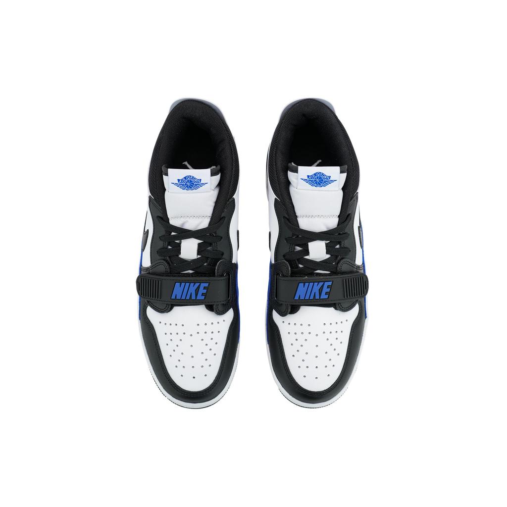 Jordan Legacy 312 Slip Resistant Abrasion Resistant Low top Vintage Basketball Shoes Men's Black White Blue CD7069-114(TeamTen-)